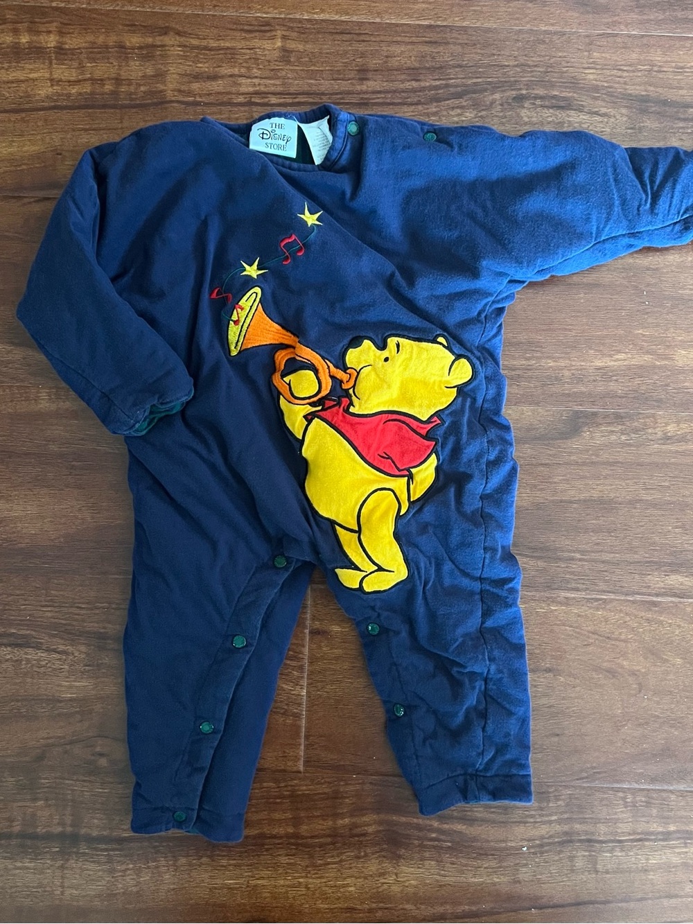 Vintage Winnie the Pooh blue onesie